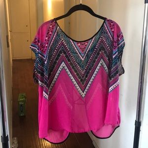 Adorable neon cross cross back summer top